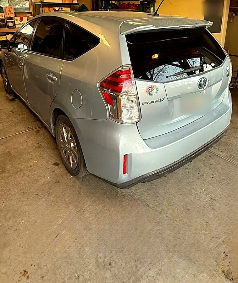 Toyota Prius v after window tinting